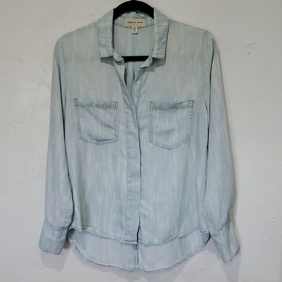Cloth & Stone Button Down Shirt with "Drip" Pattern Size S - Picture 1 of 13